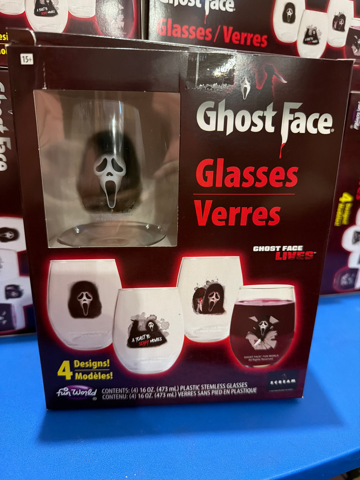 Ghost Face Wine Tumbler Set of 4