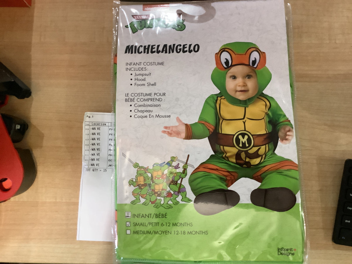 *TMNT Michelangelo - Infant Medium (12-18 mo)