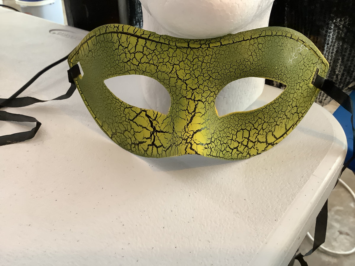 Green half Masquerade mask