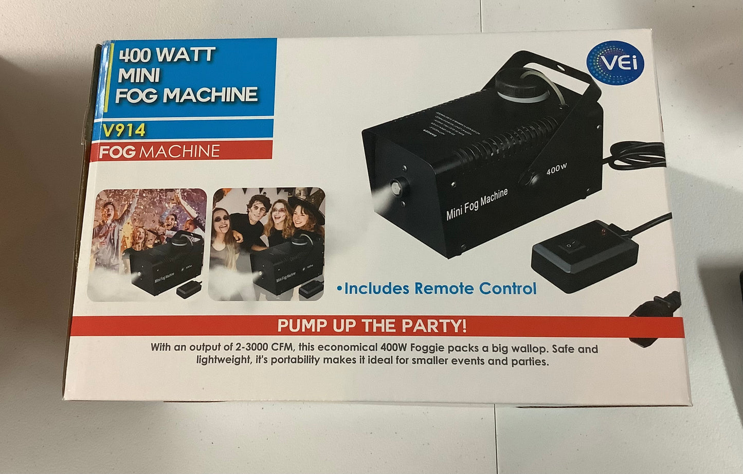400 Watt Mini Fog Machine w/Wired Remote