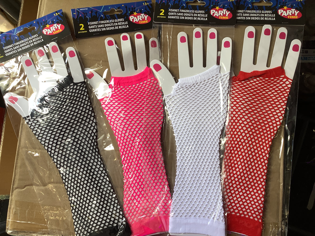 Fishnet Fingerless Gloves - Assorted