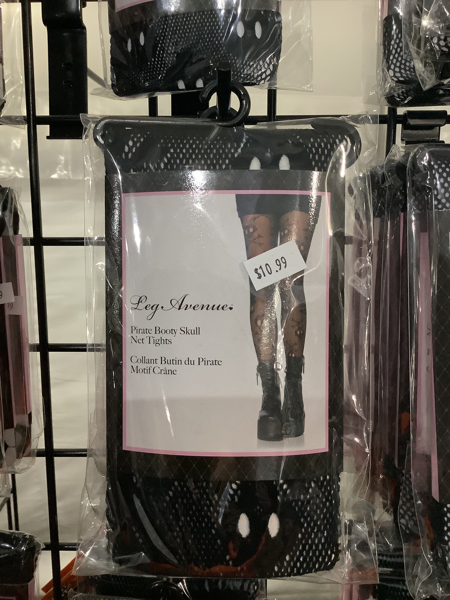 Pirate Booty Skull Net Tights - Black -One Size