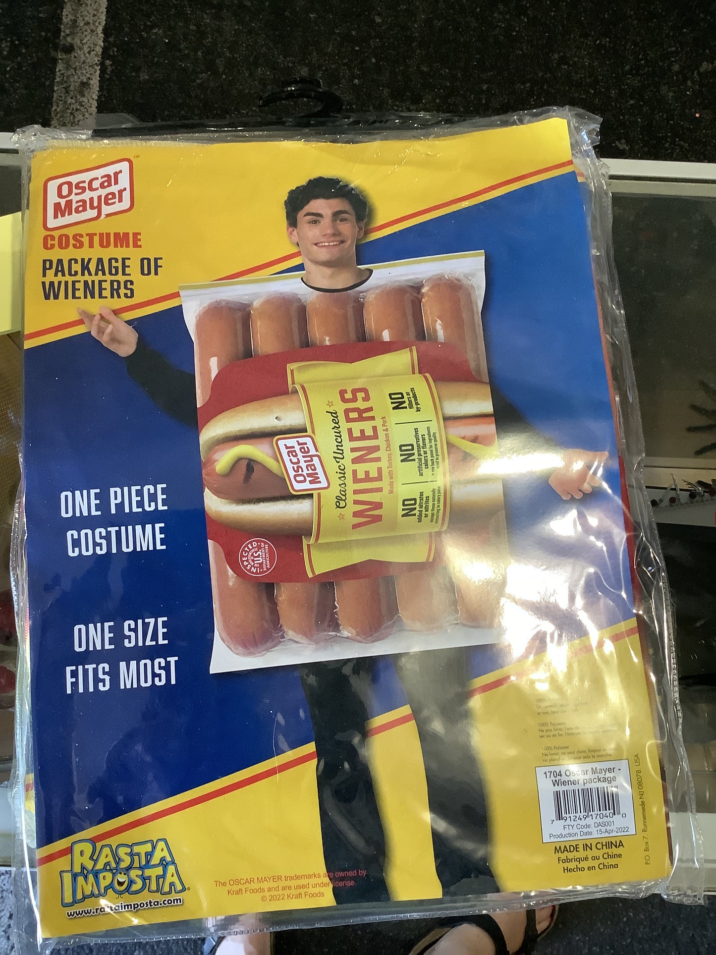 Oscar Mayer Package of Weiners Adult Costume