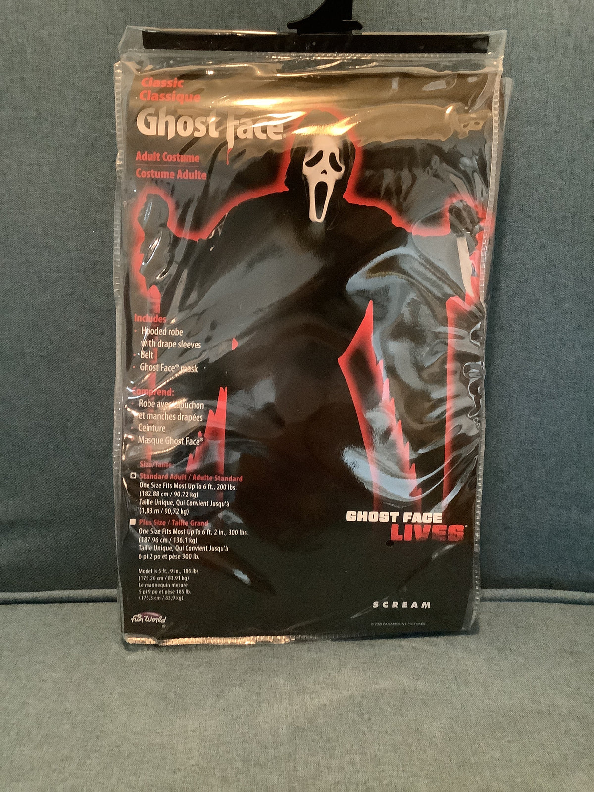 Ghost Face Classic Costume - Adult One Size