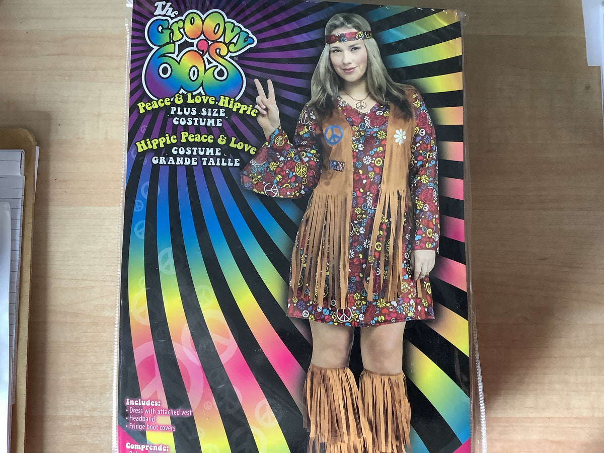 Peace & Love Hippie - Adult Plus Size