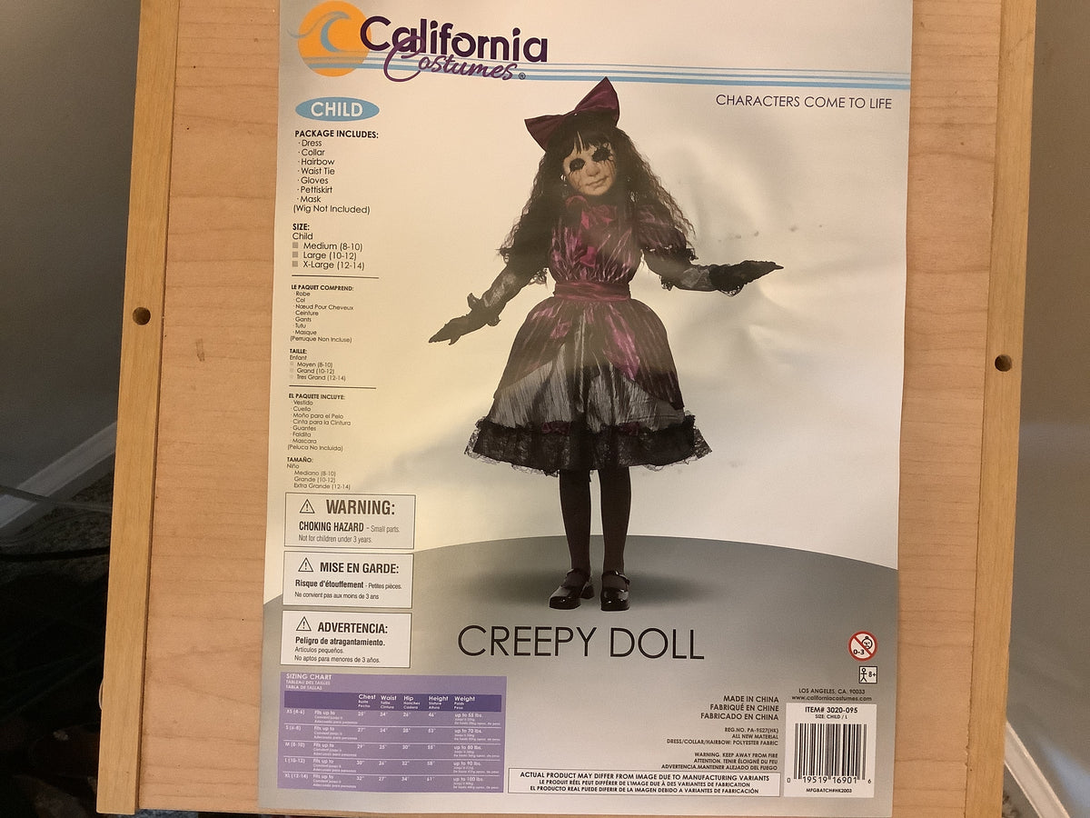 Creepy Doll - Child XL (12-14)