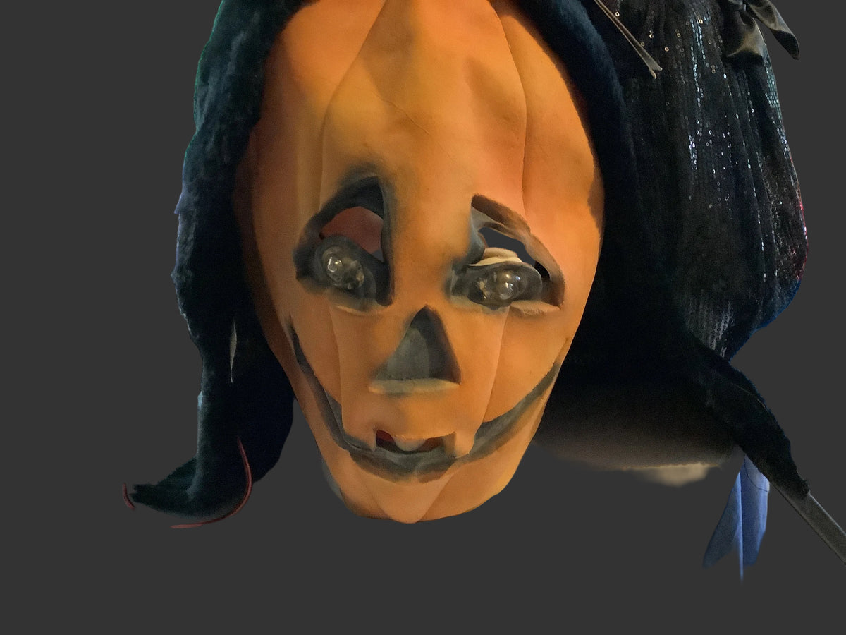 Adult Flashing Eyes Pumpkin Mask - Clearance