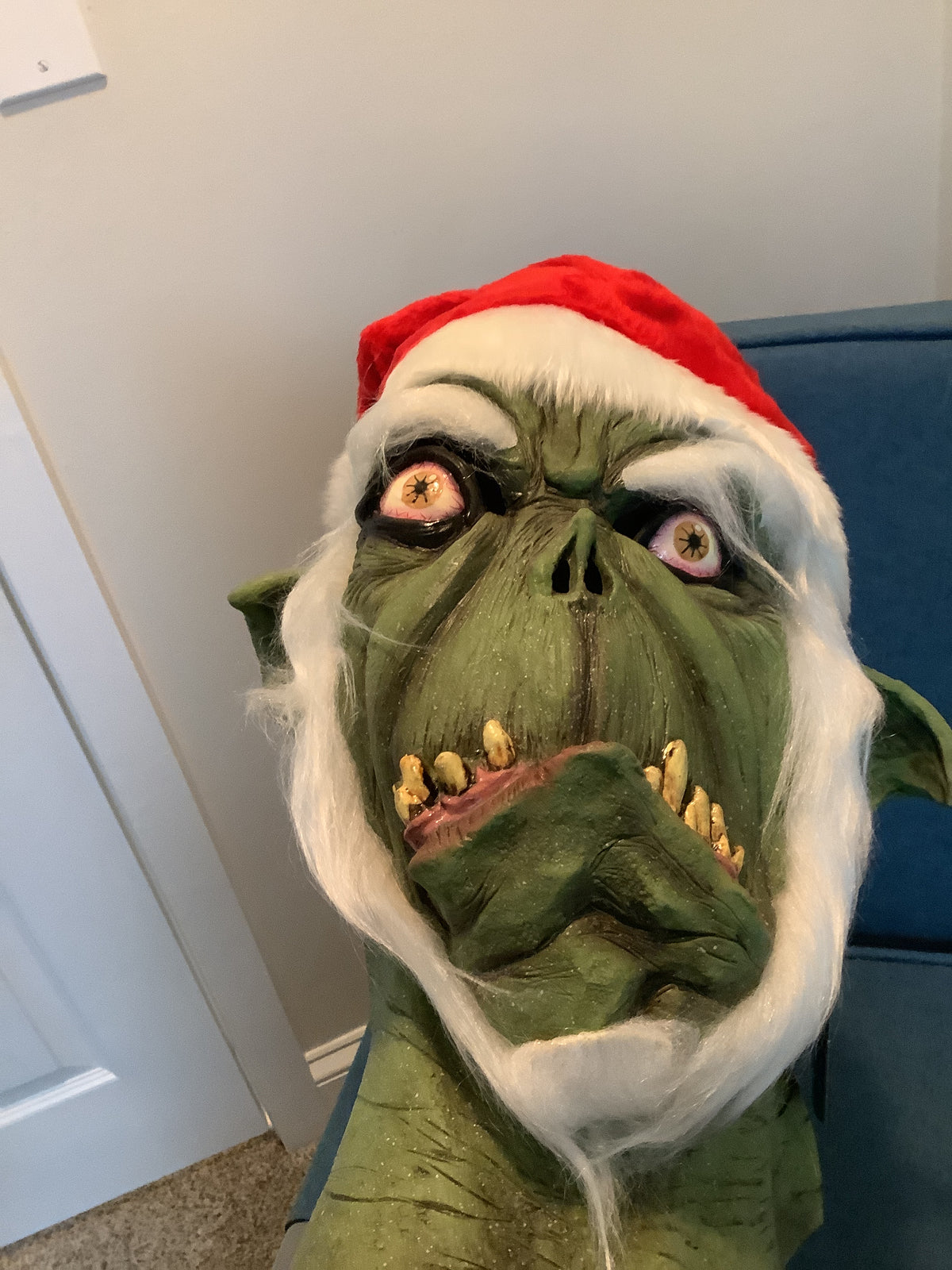 Green Santa Mask