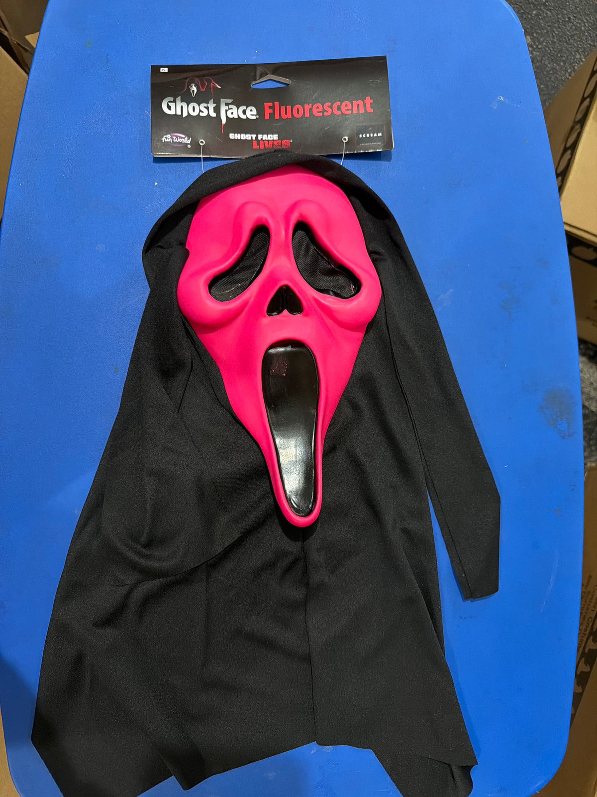 Ghost Face Fluorescent Mask - Pink