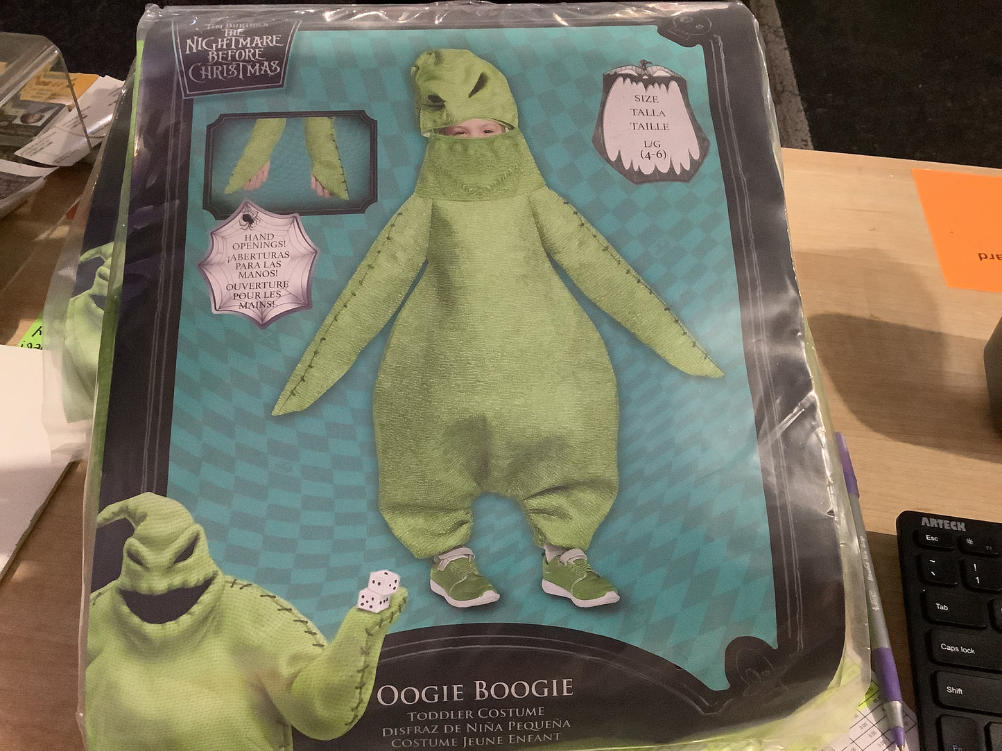 *Disney The Nightmare Before Christmas - Oogie Boogie (Green)- Toddler Small (2T)
