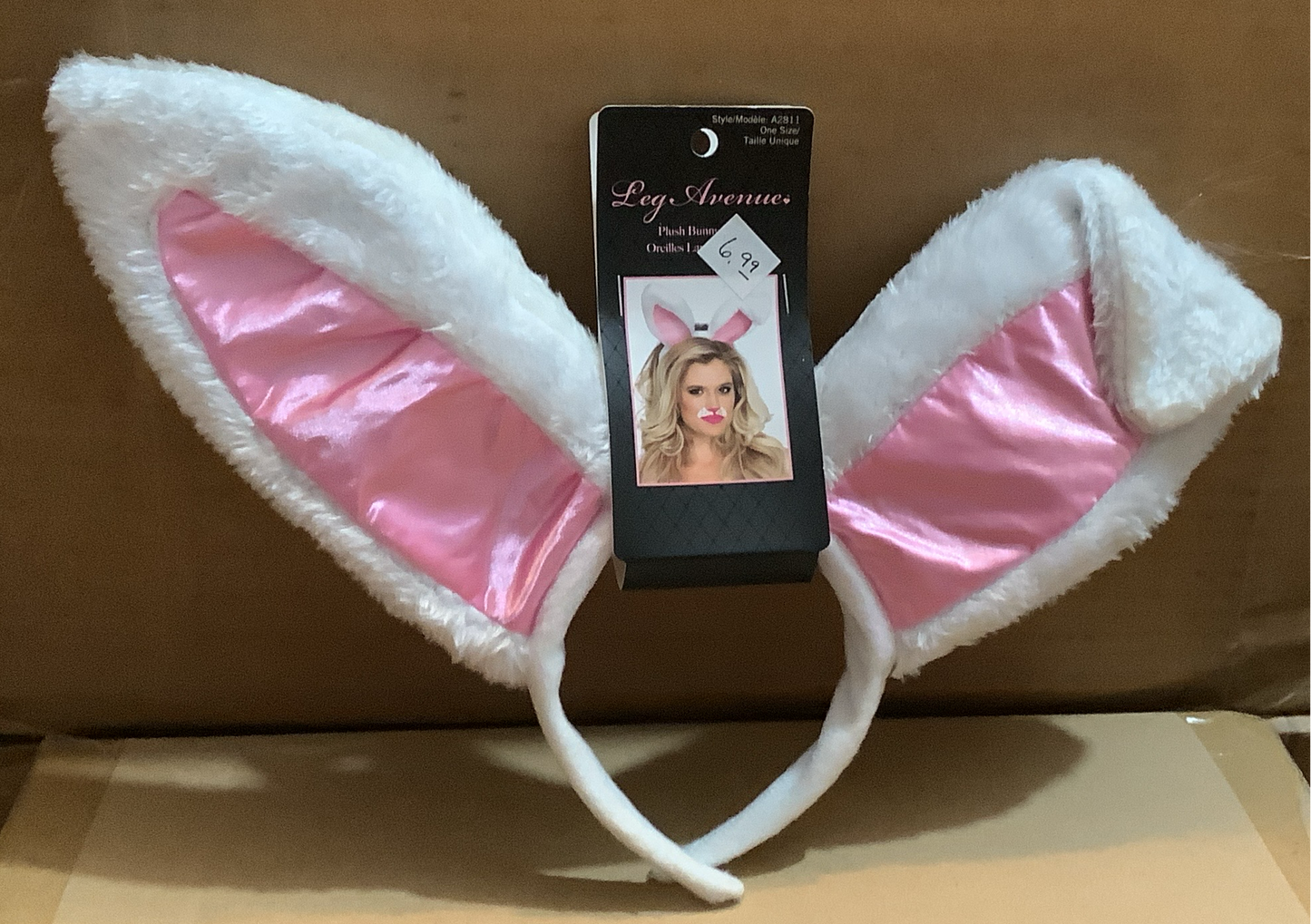 Plush Bunny Ears White