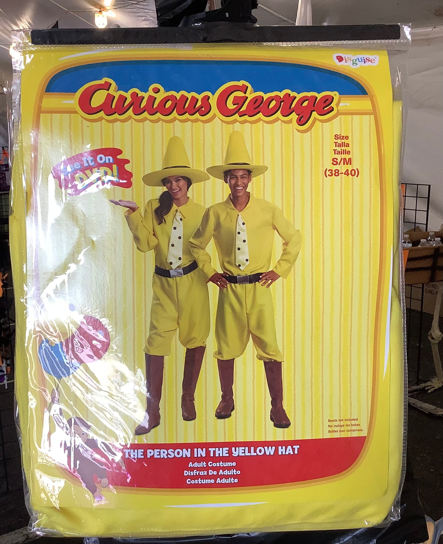 Curious George - The Person in the Yellow Hat - Adult S/M (38-40)