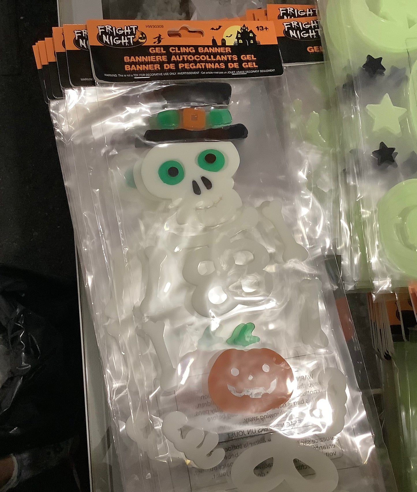 Gel Cling Banner - Glow in the Dark