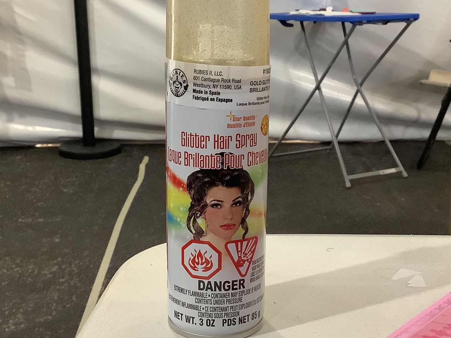 Bright Color Hair Spray - Gold Glitter