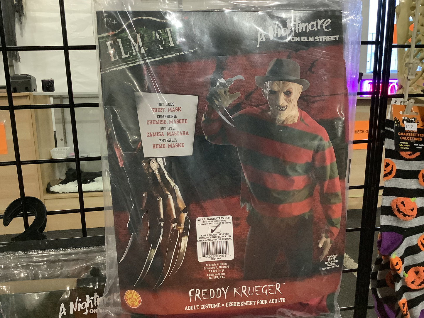 Freddy Krueger - Shirt & Mask - Adult Standard (Up to 44)