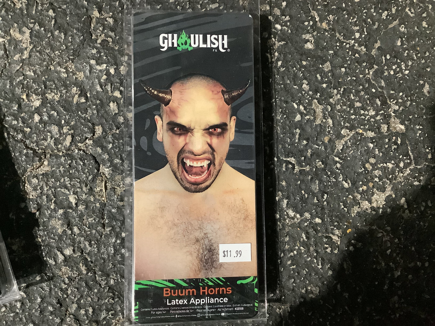 Latex Appliance Buum Horns - Ghoulish