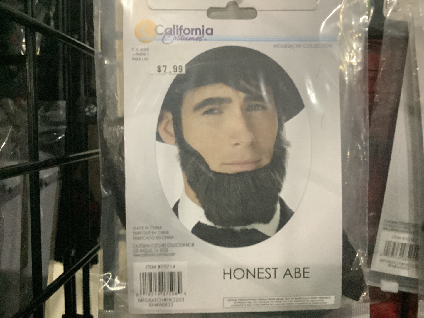 Honest Abe Moustache- Adult