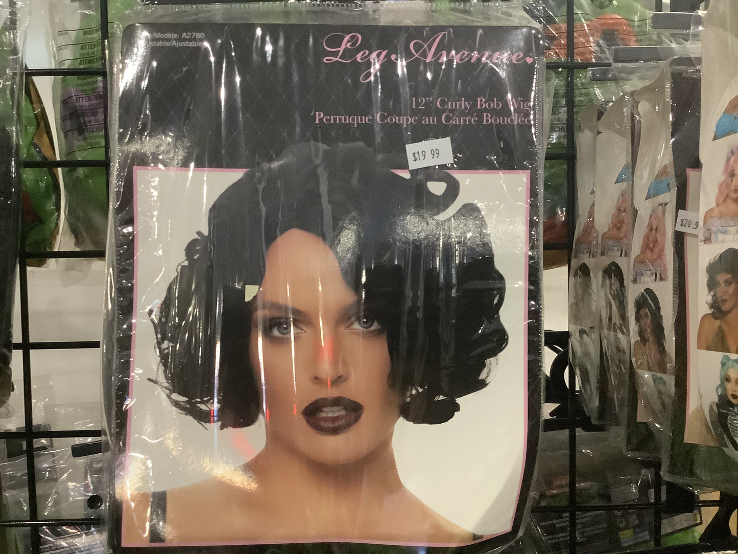 Curly Bob Wig Black