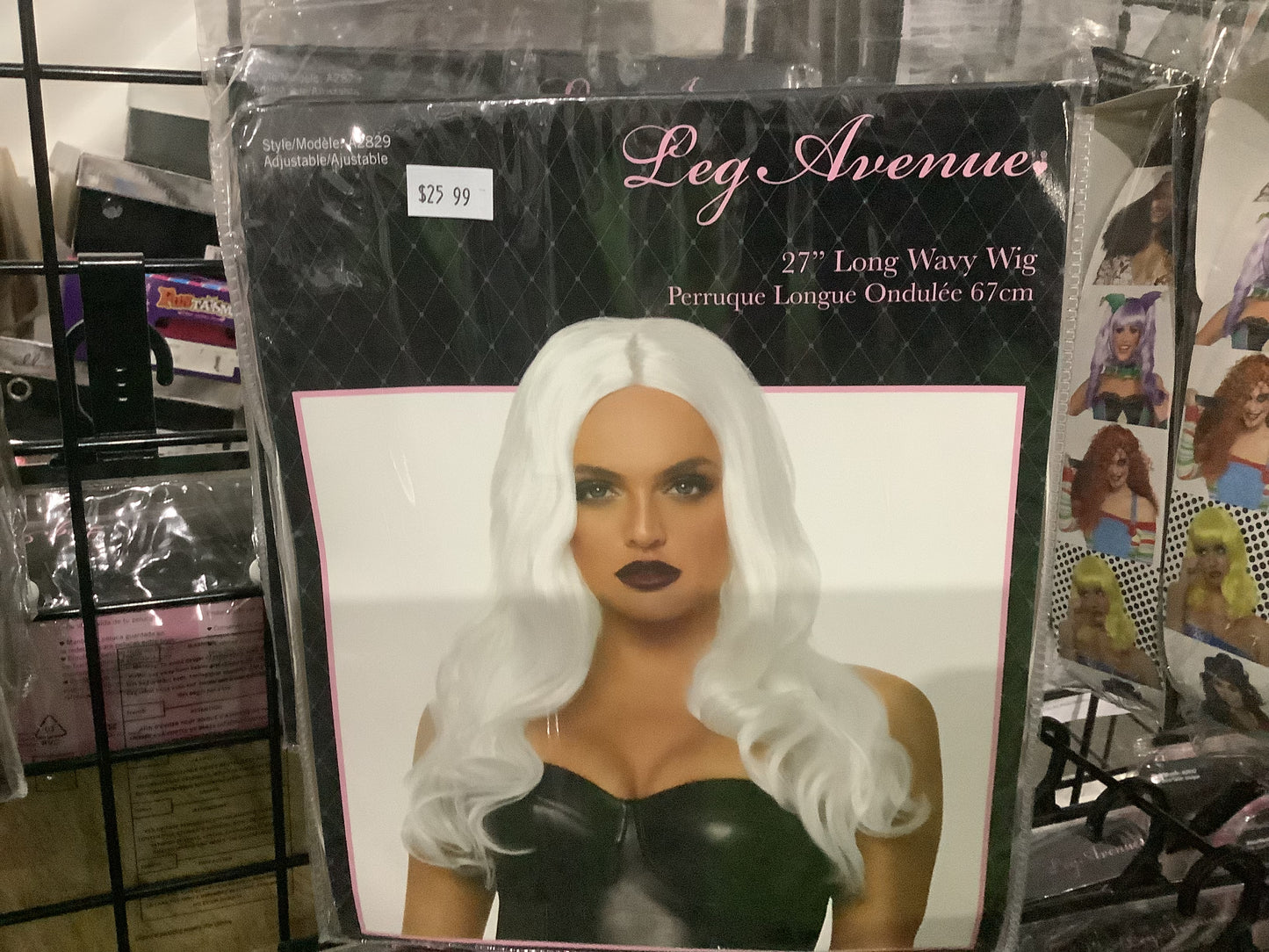 Long White Wavy Wig - Adult