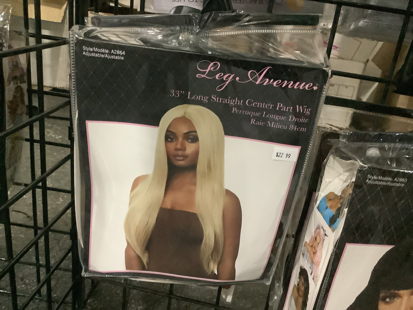 33” Long Straight Center Part Wig Blonde - Leg Ave