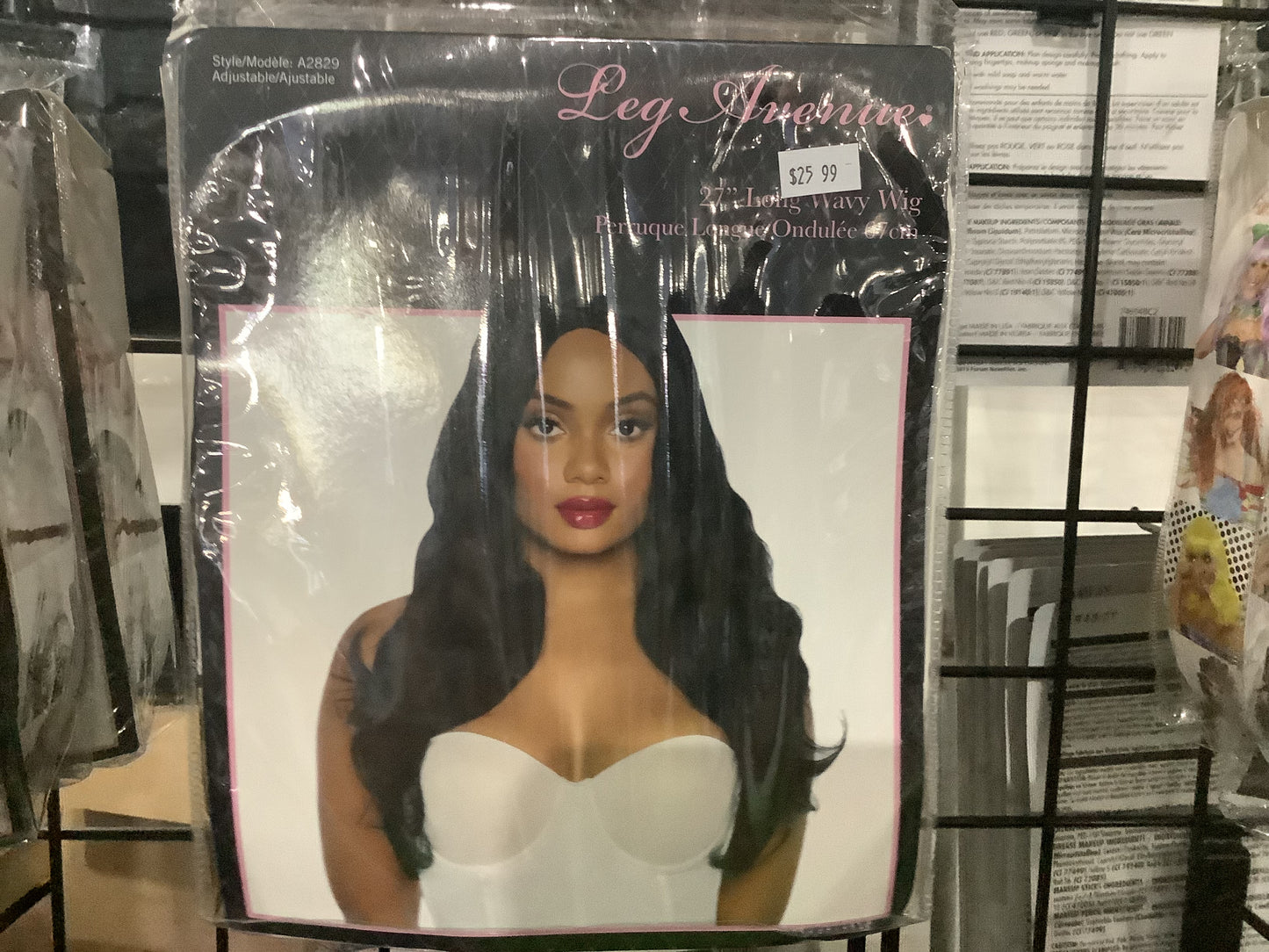 Long Black Wavy Wig - Adult