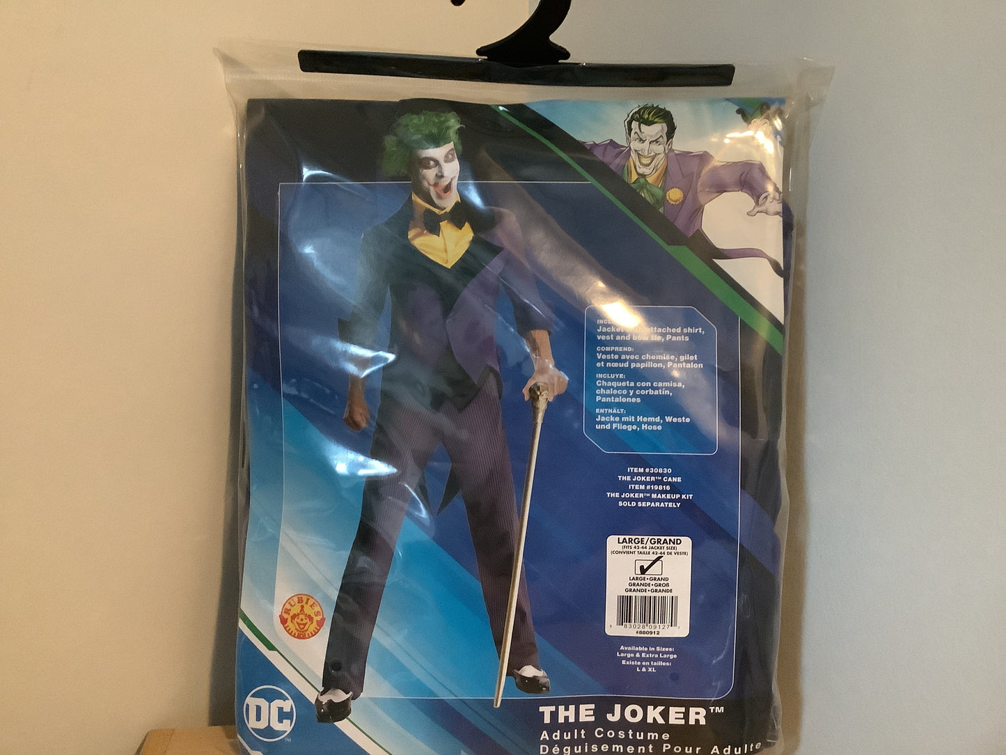 *DC Batman - Joker - Adult Large (42-44)