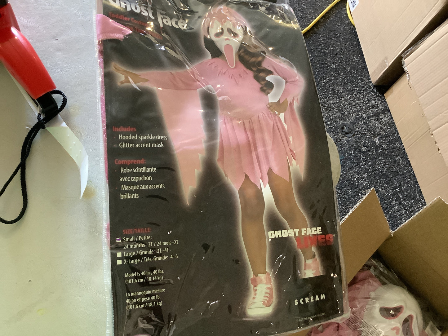 Pastel Pink Ghost Face Toddler SM