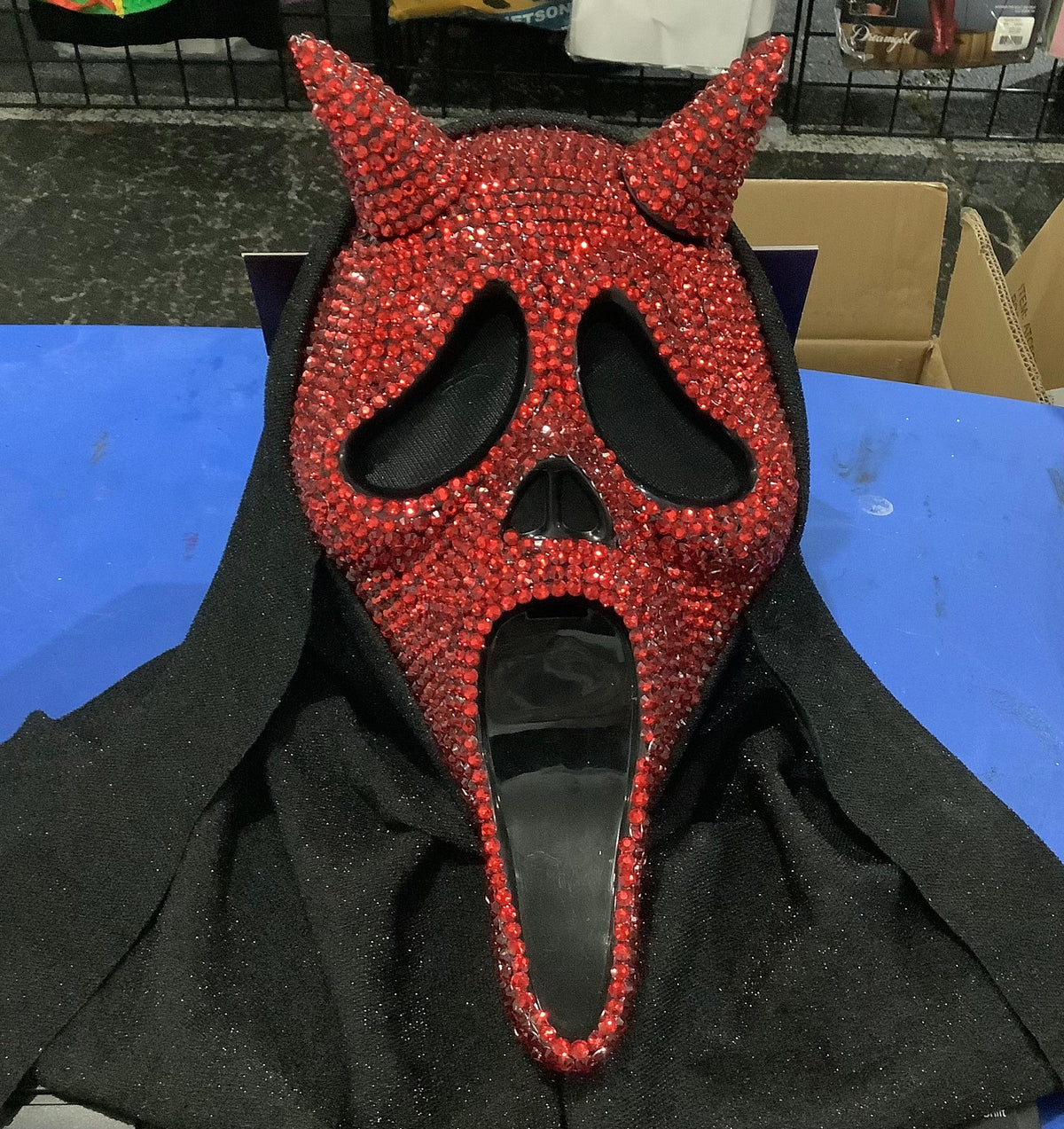 Ghost Face Bling Mask - Asst