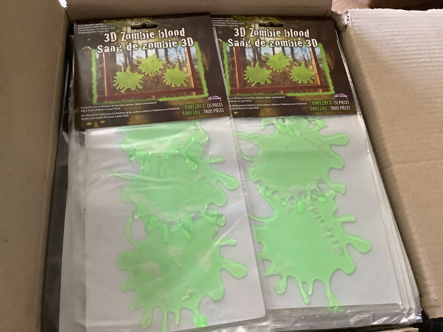 Zombie Blood Window Cling - Splatter