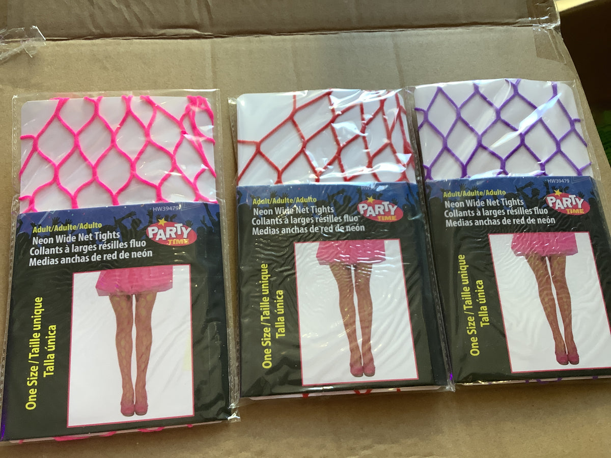 Wide Fish Net Tights - Assorted