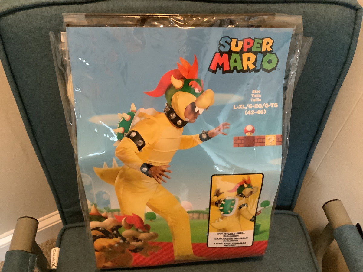 *Super Mario -Bowser - Adult Deluxe - L/XL (42-46)