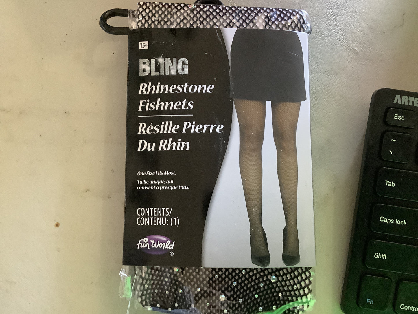 Rhinestone Fishnets - Black