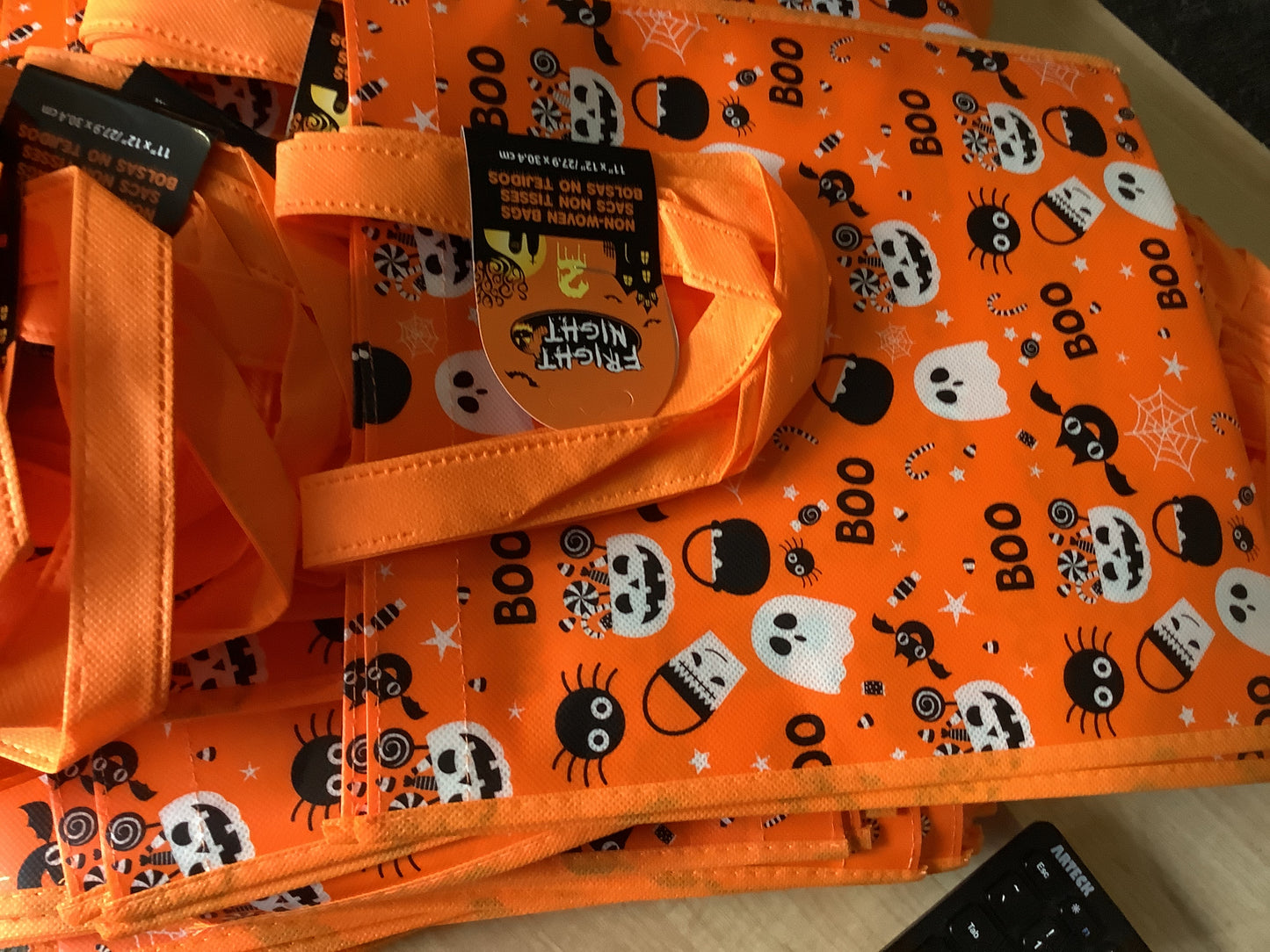 Printed Non-Woven Trick or Treat Bags 2pk