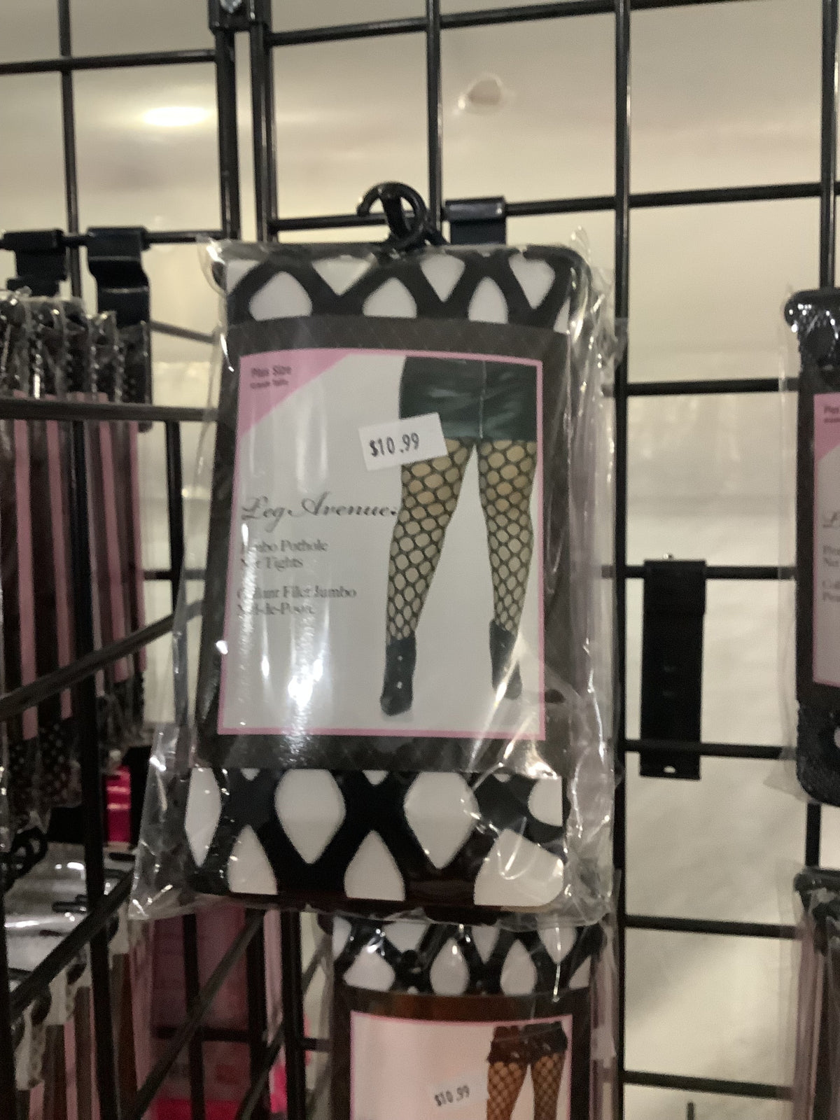 Jumbo Pothole Net Tights - Plus Size -Black