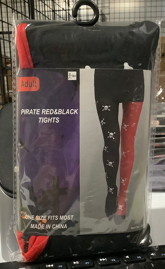 Pirate Red & Black Tights