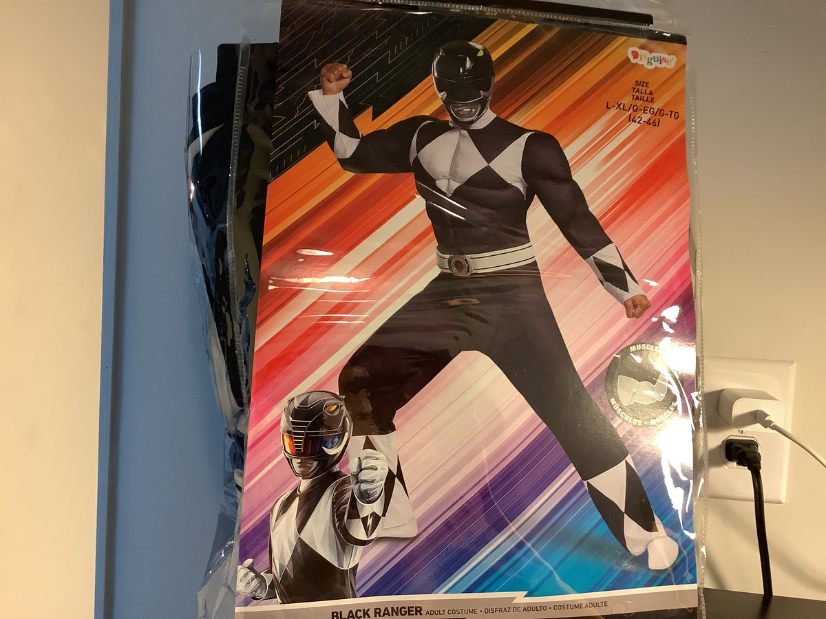 Black Power Ranger - Adult - LG/XLG.  42-46