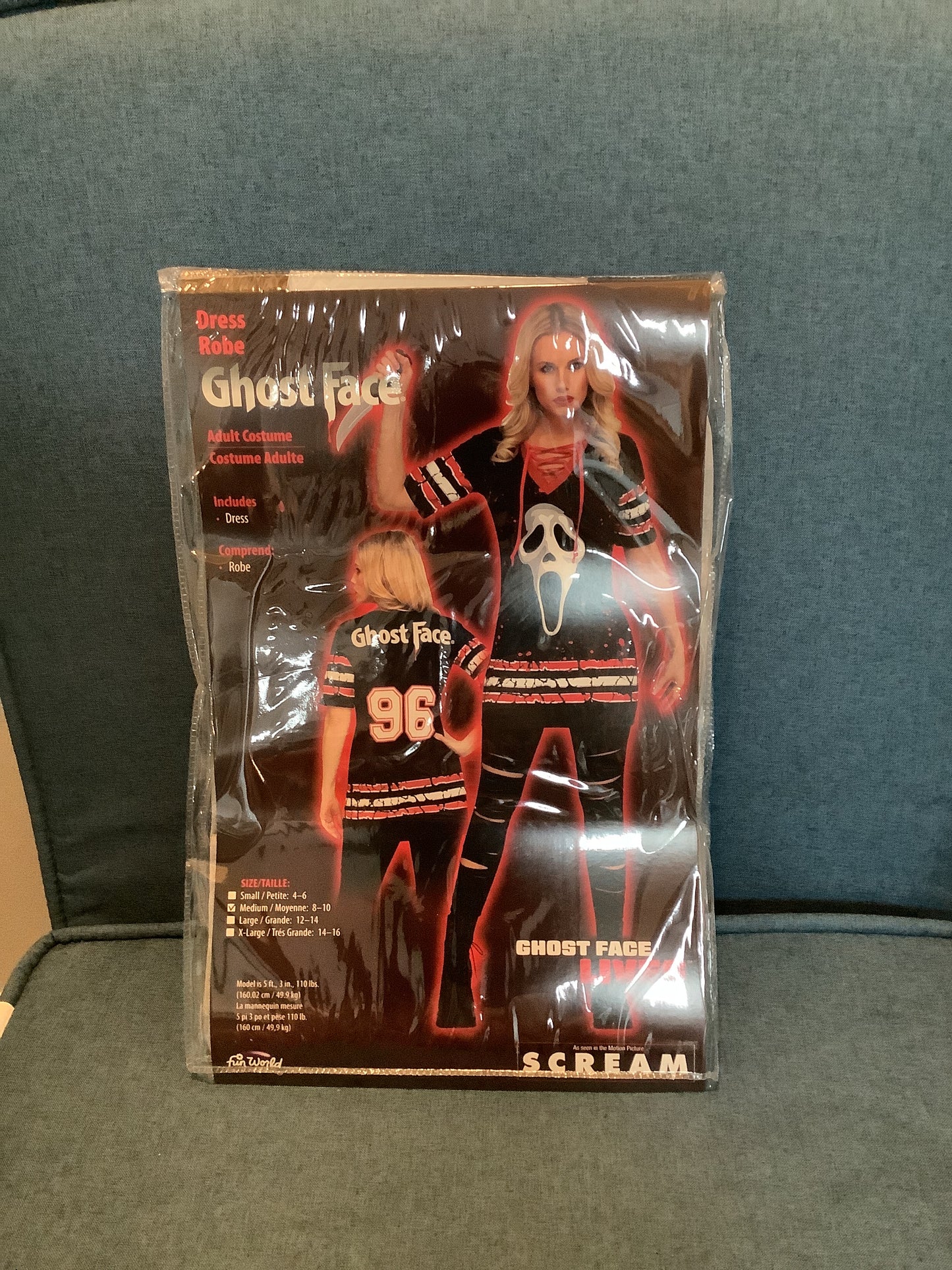 *Ghost Face Jersey Dress- Adult Medium (8-10)