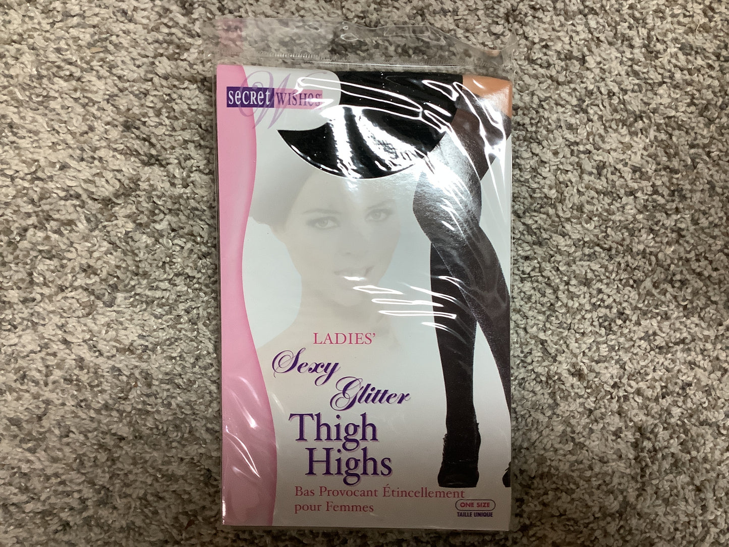 SW Black & Silver Glitter Thigh High - Adult