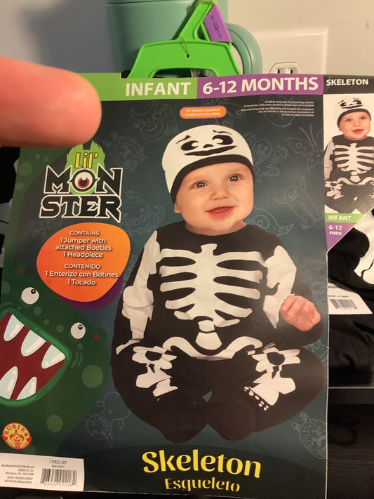 Blk/Wht Skeleton -Infant (6-12mo)
