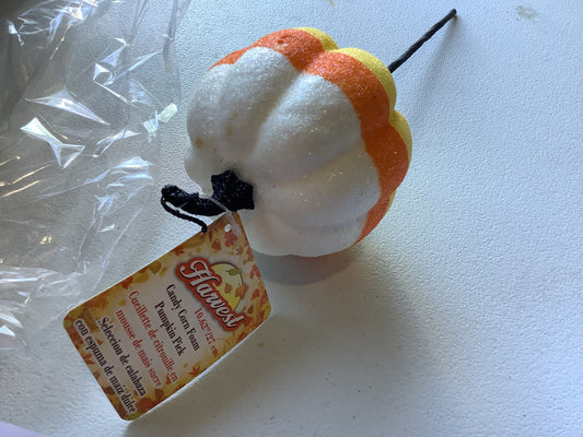 *Harvest Glitter Candy Corn Foam Pumpkin Pick