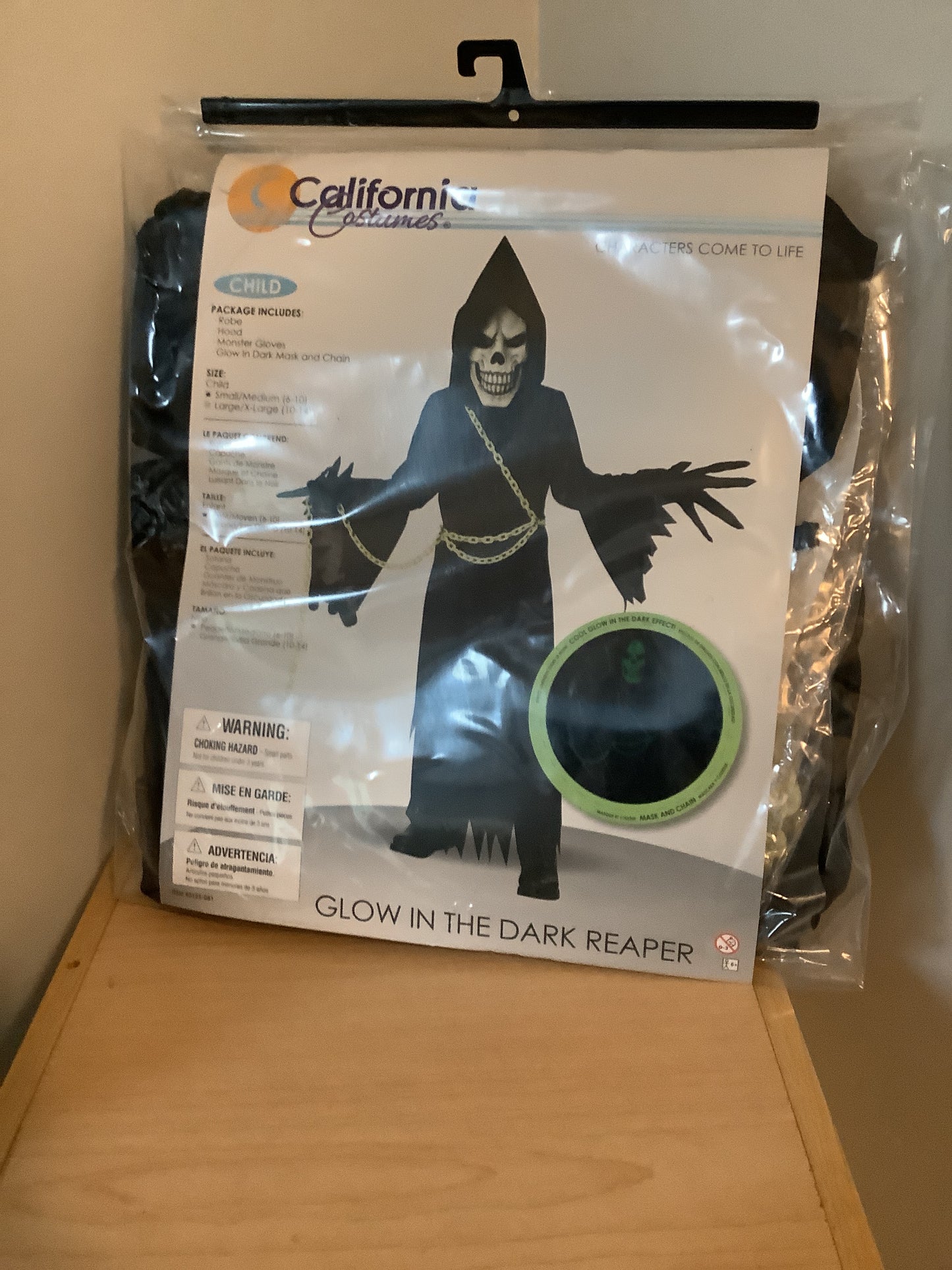 Glow in the Dark Reaper- Child Small/Med (6-10)