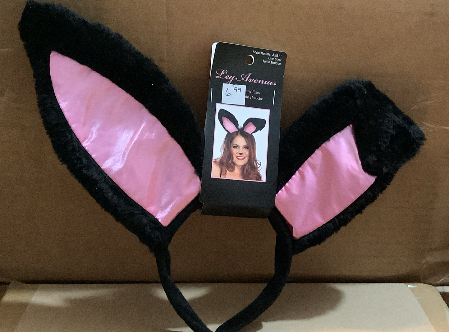 Plush Bunny Ears Black