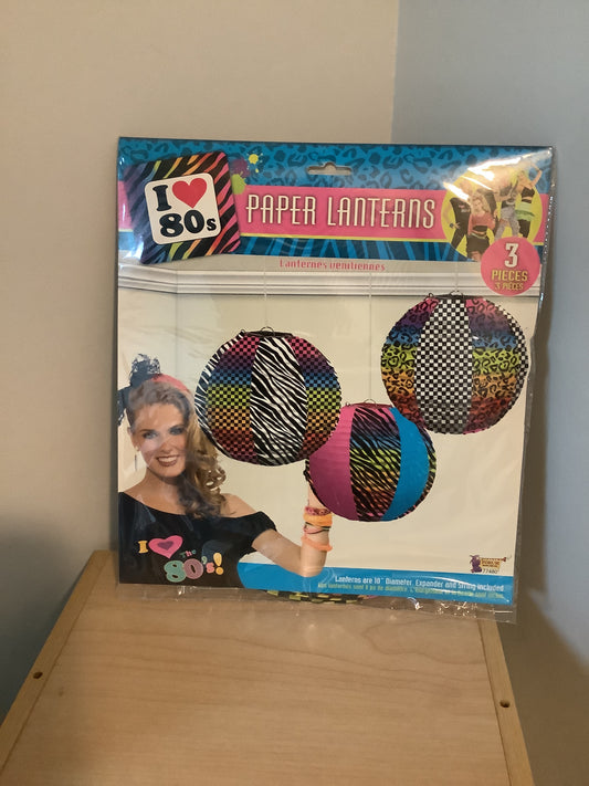 *I ❤️ the 80’s Paper Lantern