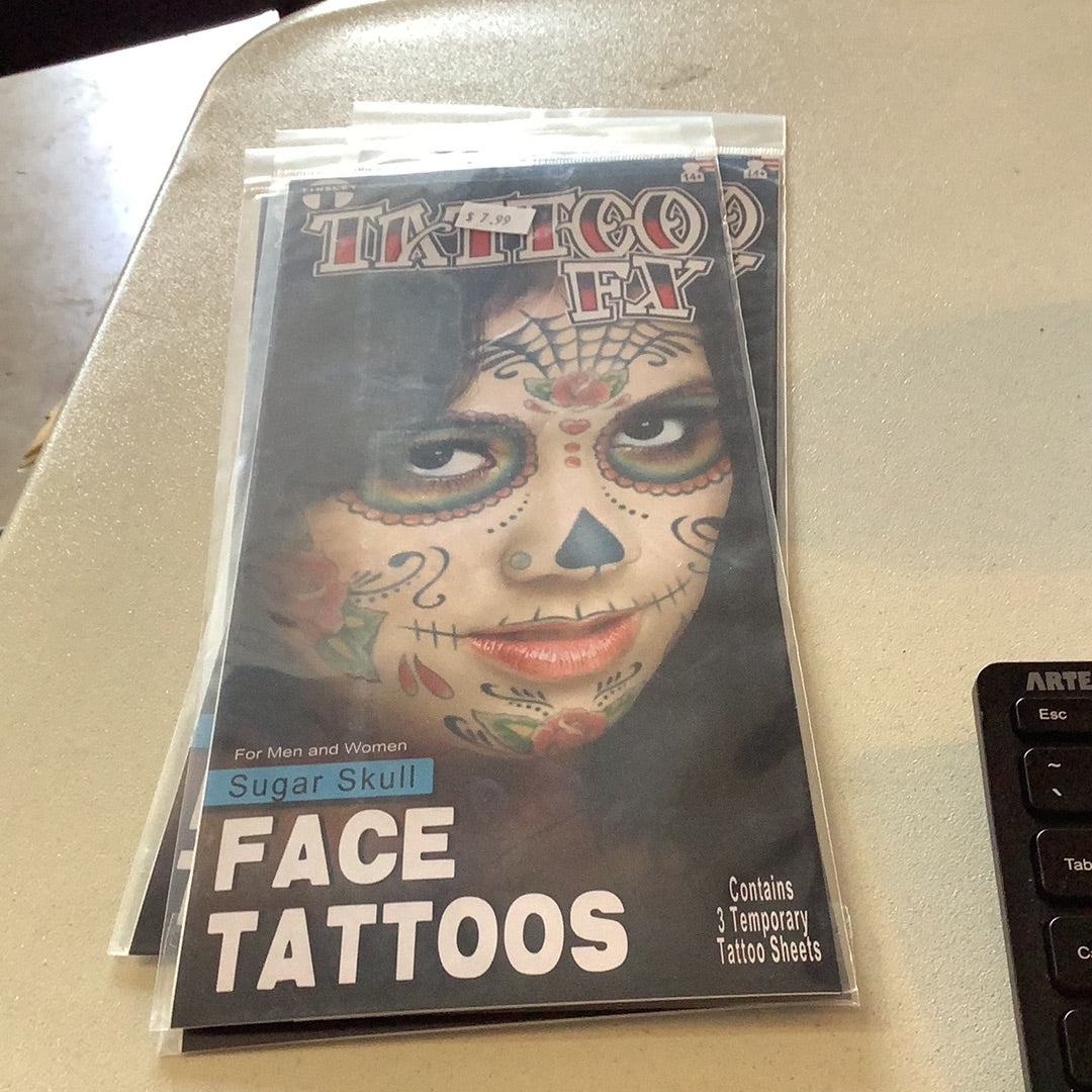 *Sugar Skull Face Tattoos - Tinsley