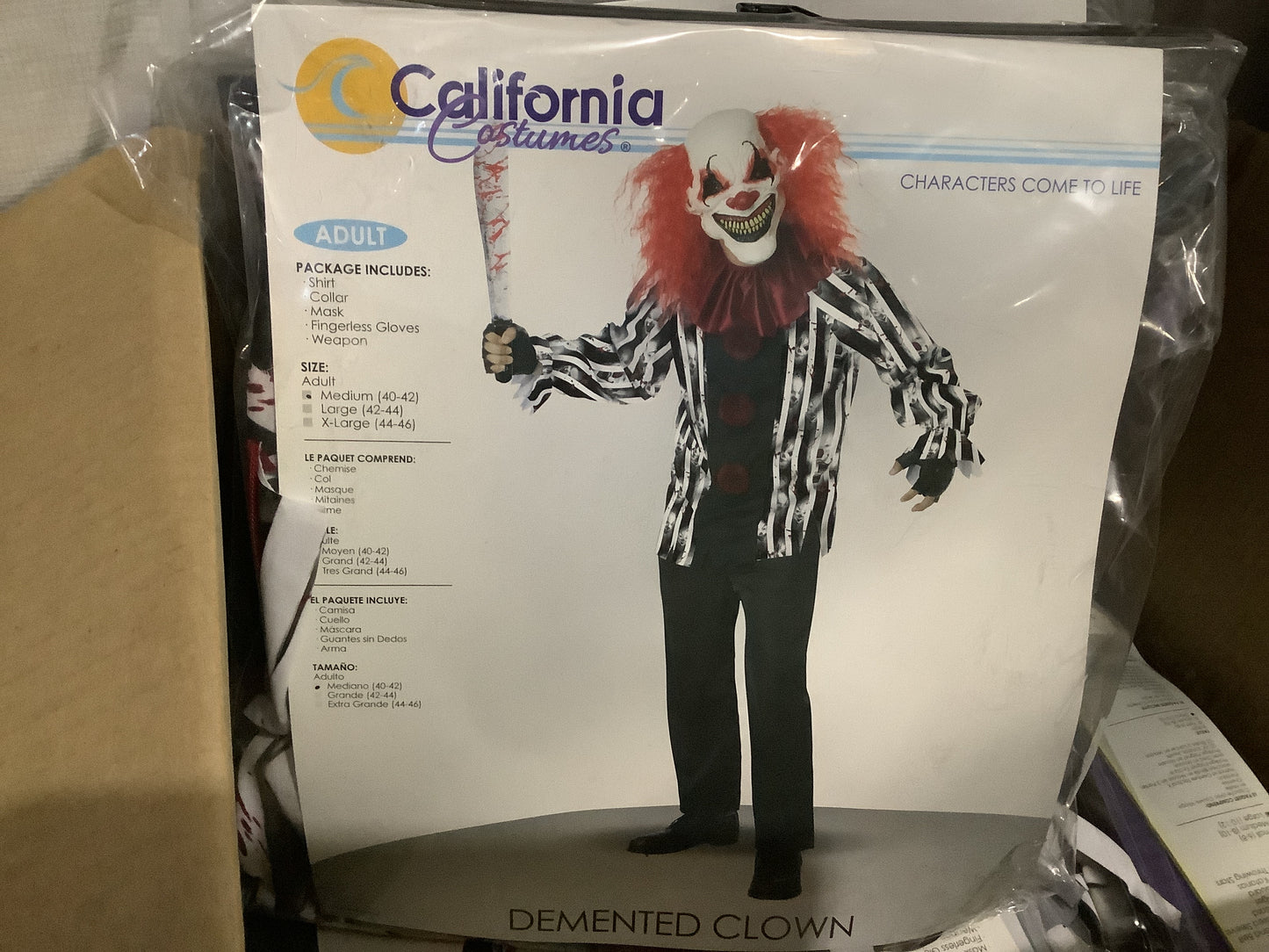 Demented Clown - Adult Medium (40-42)