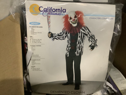 Demented Clown - Adult Medium (40-42)