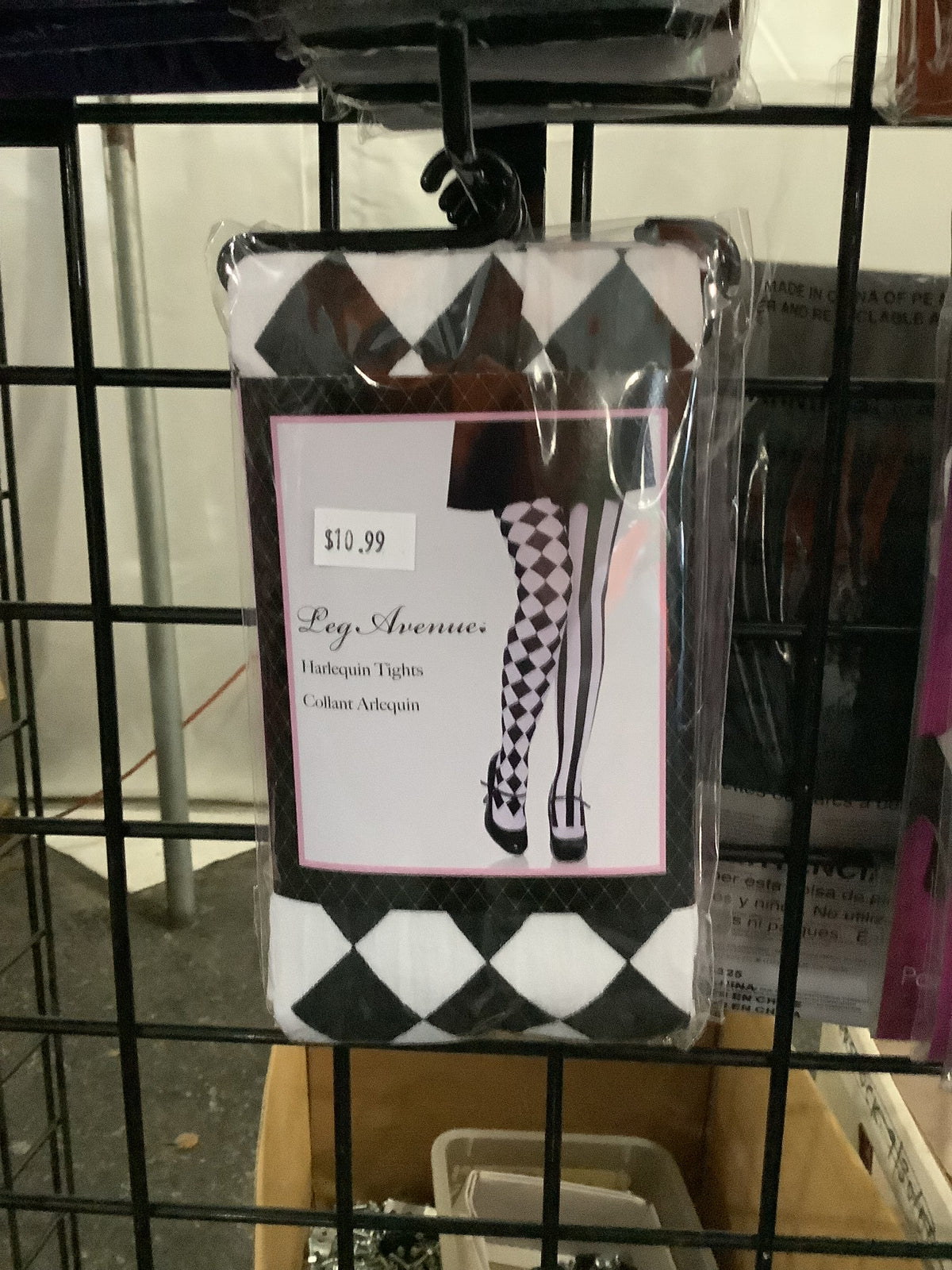 Harlequin Tights - Black & White (One Size)