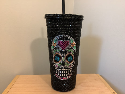 Day of the Dead Rhinestone Cup