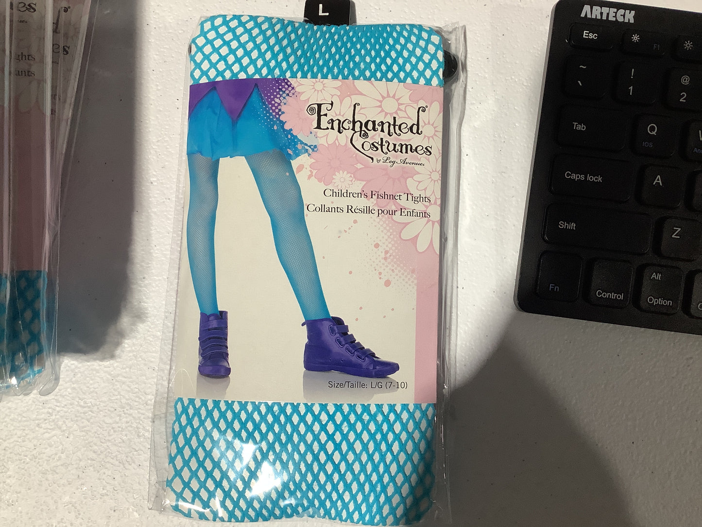 Enchanted Costumes Fishnets - Neon Blue LG