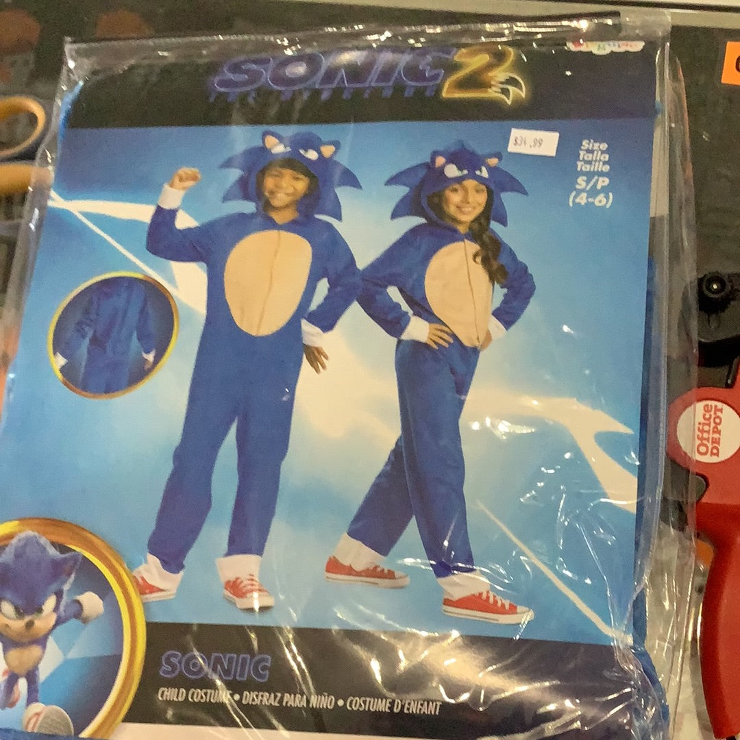 Sonic The Hedgehog- Child Small (4-6)